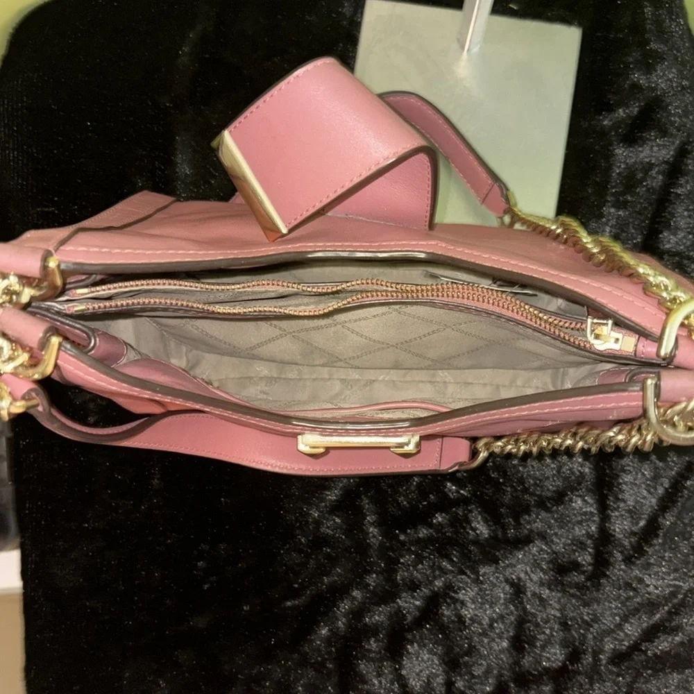 Michael Kors Whitney Rose Leather Shoulder Bag - Picture 14 of 15